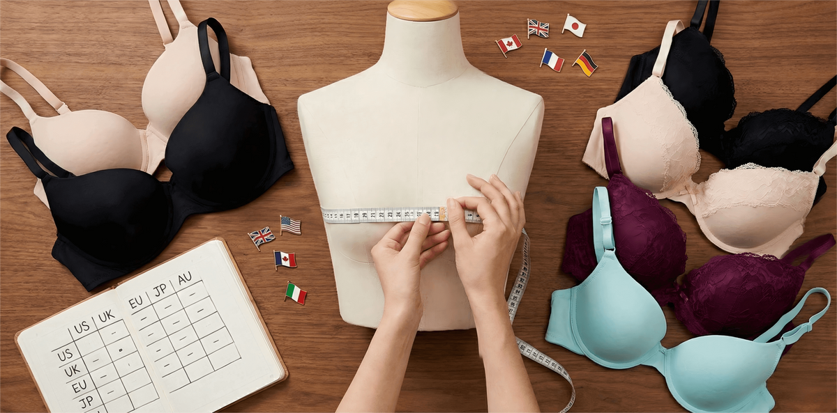Bra Size Guide & Conversion Chart 2026: Find Your Perfect Fit ( US, UK, EU, AU &amp; Japan )