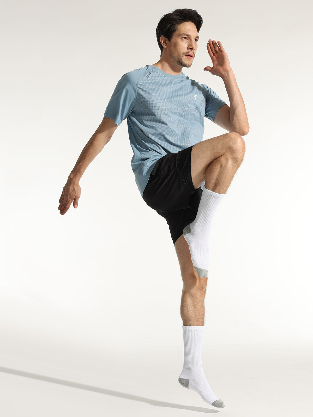 Men's Athletic Cushioned Mid-Calf Socks
