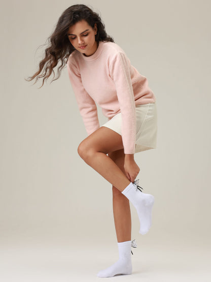 Women's Adorable Fixed Bow Crew Socks